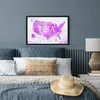 MuchoWow® MuchoWow® Gerahmtes Poster Weltkarte - Rosa - Produktbild-Vorschau 4
