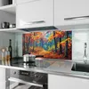 Küchenrückwand Spritzschutz Glas mit Motiv Herbstwald Pfad Produktbild-Vorschau 2