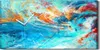 Wohnzimmer-Bild Leinwand Uhr Geräuschlos 60x30 Blaue Produktbild-Vorschau 1