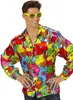 70er Hippie Flower Hemd Herren - Karneval Fasching Größe: Produktbild-Vorschau 1