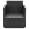 vidaXL Sedia da giardino con cuscini e cuscini Poly Rattan Anteprima dell’immagine prodotto 3