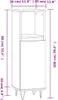 vidaXL Badschrank Schwarz 30x30x100 cm Holzwerkstoff Produktbild-Vorschau 8