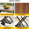 MODFU Table À Manger Extensible Avec Plateau Noyer Et Pieds Voir les images du produit 8