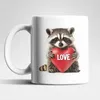 Liebe Love Waschbär Valentinstag Kaffeetasse Teetasse Tasse Produktbild-Vorschau 1