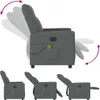 vidaXL Massage-Relaxsessel, Stoff, Dunkelgrau Produktbild-Vorschau 6