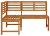 vidaXL Garten-Eckbank 140 cm Massivholz Akazie Anteprima dell’immagine prodotto 3