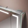 Sonni Dreitüriger Aluminium-Spiegelschrank 80 x 60 x 12,5 Produktbild-Vorschau 5