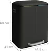 Poubelle Relaxdays, 2 compartiments, 2 x 20 l, seaux Voir les images du produit 4