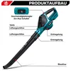 Akku Laubbläser Elektrischer Gebläse Mit 2 Akku Und Produktbild-Vorschau 3