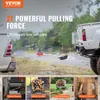 A VEVOR manual winch being used to tow a vehicle, with smaller inset images showing other applications. Anteprima dell’immagine prodotto