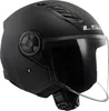 A black LS2 jet helmet with a clear visor, shown from a side angle against a white background. Anteprima dell’immagine prodotto
