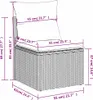 vidaXL Gartensofa ohne Armlehnen mit Kissen Grau Poly Produktbild-Vorschau 7