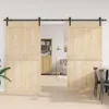 vidaXL Schiebetürbeschlag-Set 305 cm Stahl Schwarz Produktbild-Vorschau 3