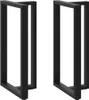 Möbel Bartischbeine T-Form 2 Stk. Schwarz 60x35x(110-111) Produktbild-Vorschau 1