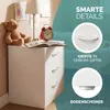 CASARIA® Nachttisch Weiß 3 Schubladen Kabelführung Produktbild-Vorschau 5