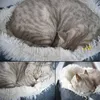 Katzenbett 2 in 1 Plüsch Weich Runden Schlafen Katzensofa Produktbild-Vorschau 4