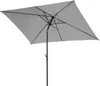 A light gray rectangular umbrella is shown against a white background. Produktbild-Vorschau