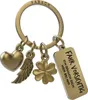 FABACH Schutzengel Schlüsselanhänger 3 Charms mit Gravur - Produktbild-Vorschau 1