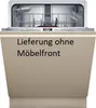 A dishwasher with text overlay. The text is in German and translates to 'Delivery without furniture front'. Produktbild-Vorschau
