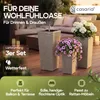 CASARIA® Blumentopf 3er Set Polyrattangeflecht Übertopf Produktbild-Vorschau 2