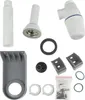 A collection of plumbing parts, likely for a sink or basin, laid out on a white background. Produktbild-Vorschau
