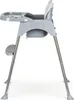 A side view of a gray baby high chair with silver legs. Anteprima dell’immagine prodotto