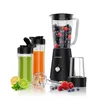 A black VERTENZ stand mixer with a pitcher filled with berries, two to-go bottles with drinks, and some fruits and mint leaves. Podgląd zdjęcia produktu