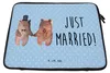 Mr. & Mrs. Panda Laptop Tasche Bär Heirat 27 x 36 cm - Blau Produktbild-Vorschau 2