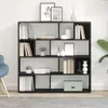 Bücherschrank/Raumteiler Eiche schwarz 105x24x102 cm Produktbild-Vorschau 3