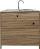 Outdoorspüle Gerti L Sonoma Holzoptik 83x82x43 cm (BxHxT) Produktbild-Vorschau 4