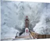 Bilder auf glas - Einteilig - Laterne Meer Sturm - 100x70cm Produktbild-Vorschau 1