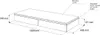 A technical drawing of a furniture item with dimensions and labels. Náhľad obrázku produktu