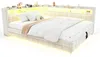 Gestoffeerd bed 140x200 cm, slaapbank met LED-verlichting, Productafbeelding-voorbeeld 11