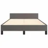 The Living Store Bettgestell mit Kopfteil Grau 120x190 cm Produktbild-Vorschau 5