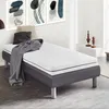 A single mattress on a bed frame in a room setting. Produktbild-Vorschau