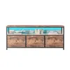 Mueble de TV INONEFT con 3 cajones de tela y luces LED, Vista previa de la imagen del producto 9