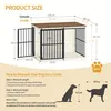 Jaula para perros grande, de metal y madera, 110 cm de Vista previa de la imagen del producto 2
