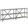 vidaXL Konsolentisch Grau Sonoma 200x30x75 cm Holzwerkstoff Produktbild-Vorschau 3