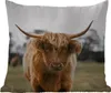 MuchoWow® Outdoor Kissen - Schottisches Hochlandrind - Kuh Produktbild-Vorschau 1