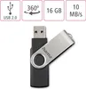 Hama USB-Stick Rotate, USB 2.0, 16GB, Schwarz/Silber Produktbild-Vorschau 2
