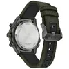 The back of a watch with a green fabric strap. Podgląd zdjęcia produktu