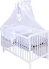 KMbaby Babybett Jose weiss 120x60 mit 10tlg Bettwäsche Set Produktbild-Vorschau 1