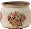 Clayre & Eef Květináč Ø 14x12 cm Růžovo-béžový keramický Náhled obrázku produktu 1