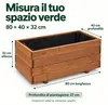 IvoQ Fioriera in legno – 80 x 40 x 32 cm – Legno – Per Anteprima dell’immagine prodotto 3