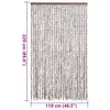 Design Fliegenvorhang Taupe und Weiß 118x220 cm Chenille, Produktbild-Vorschau 7