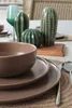 Ceramiczny zestaw obiadowy - Nordic Mat Taupe - 18 Podgląd zdjęcia produktu 3