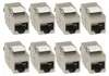 8x Keystone CAT8.1 Modul metall geschirmt werkzeuglose Produktbild-Vorschau 1