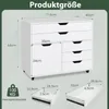 COSTWAY 5-Schubladen-Kommode mit Tür, mobile Kommode mit 5 Produktbild-Vorschau 7