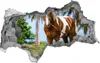 Selbstklebender Loch-3D-Aufkleber 95x73 cm Pinto Pferd Produktbild-Vorschau 1
