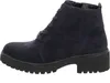 Side view of a dark blue suede boot. Anteprima dell’immagine prodotto
